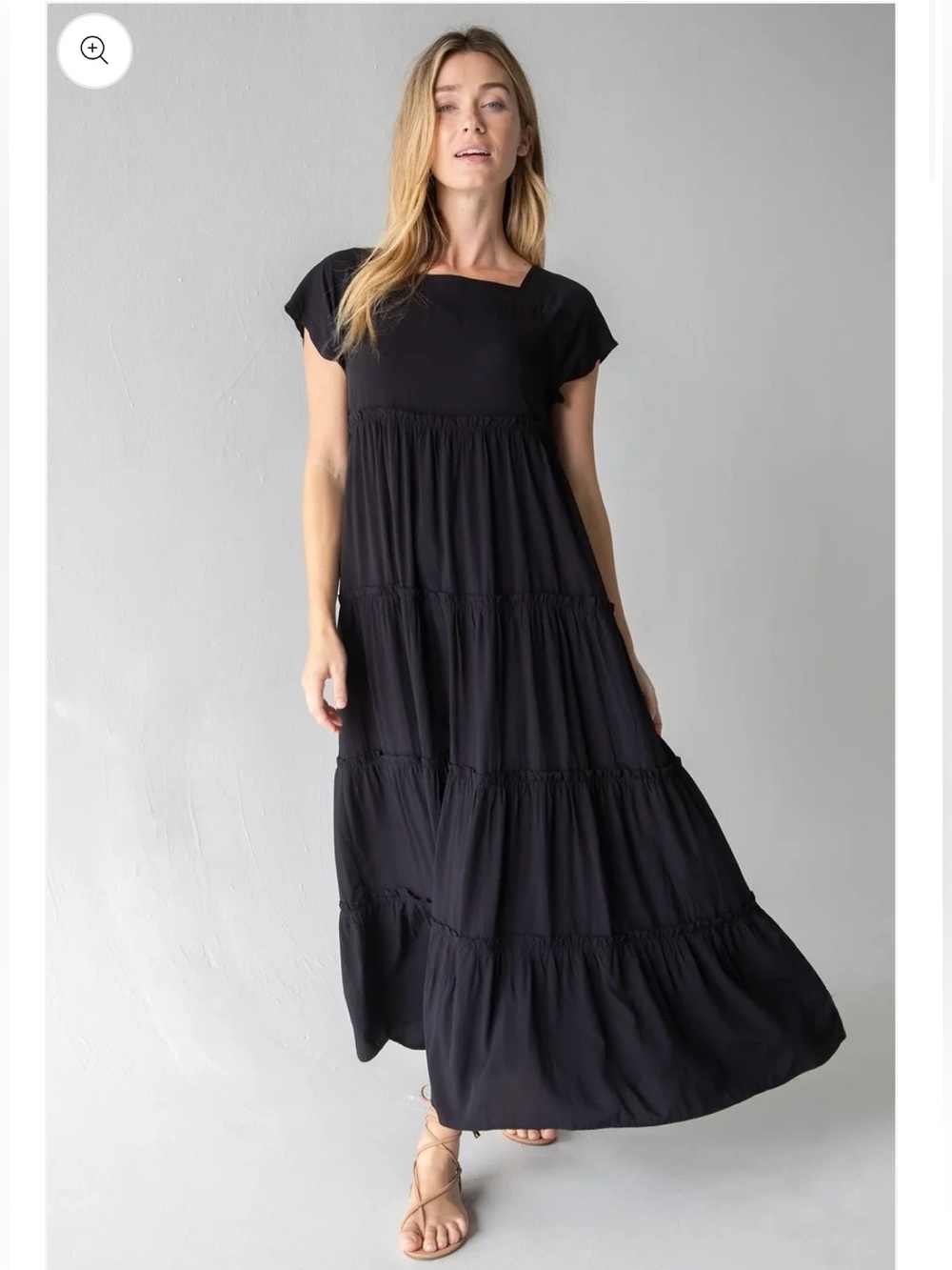 Natural Life Berkley Maxi Dress in Black size large